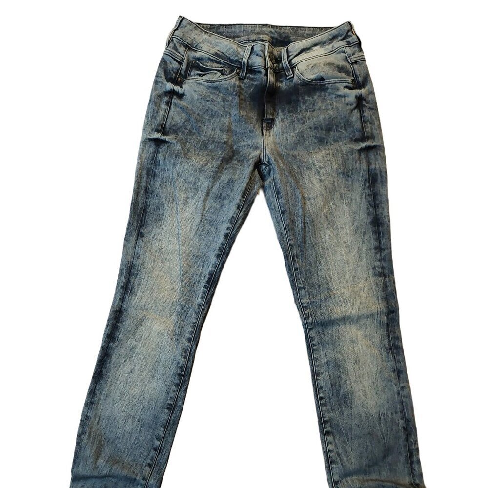 Vintage G-Star 3301 Contour High-rise Acid Wash Grey Black Denim Jeans Sz 27 NWT